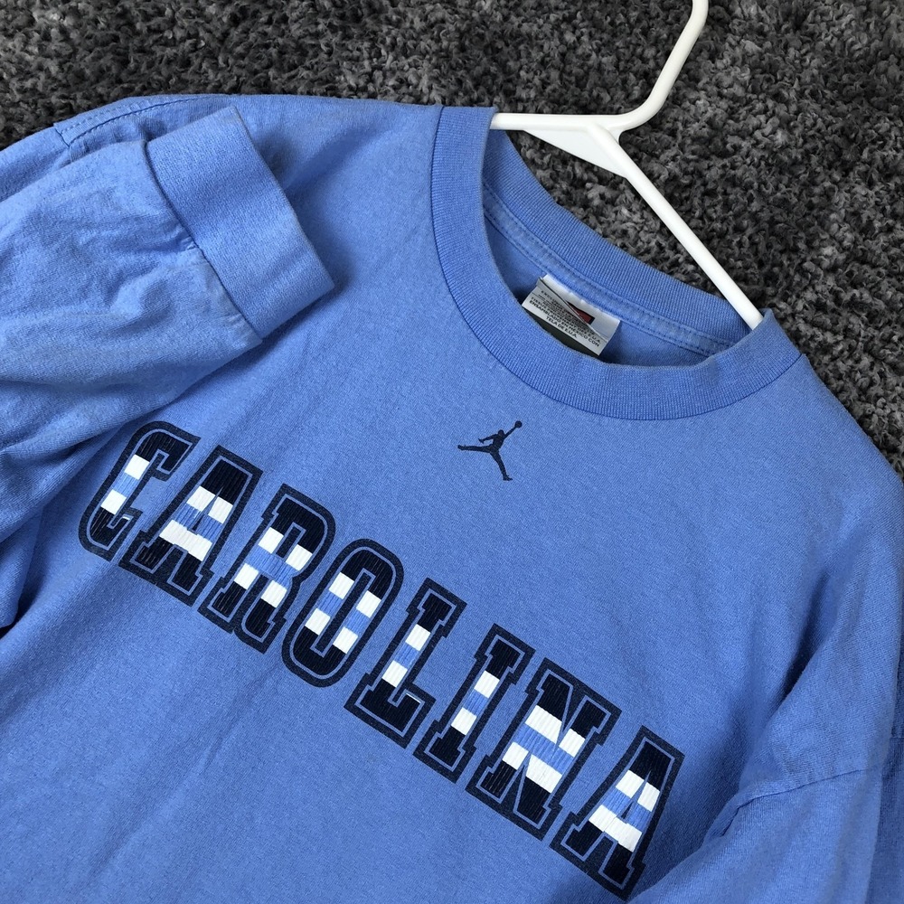 North Carolina Tar‎ Heels Shirt Mens Large Blue NCAA Basketball Nike Long Sleeve